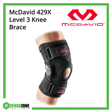 McDavid 429X Level 3 Knee Brace Polycentric Hinges & Cross Straps Frame Rehabzone Singapore
