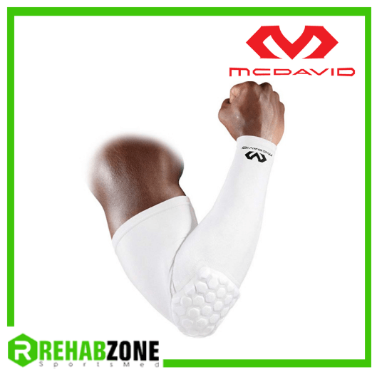 McDavid Hex Shooter Single Arm Compression Sleeve size S/M  White 