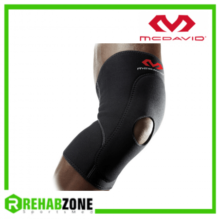 McDAVID 404 Level 1 Knee Sleeve w/ anterior patch & open patella Rehabzone Singapore