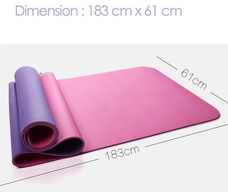 TPE Yoga Mat 6mm Dimensions Rehabzone Singapore