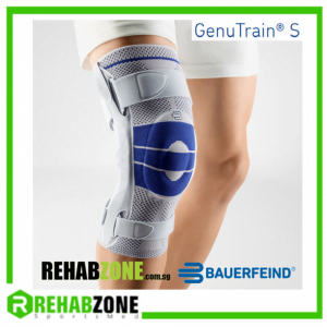 BAUERFEIND® Genutrain S ® knee support with side-bar/ Titan-Blue