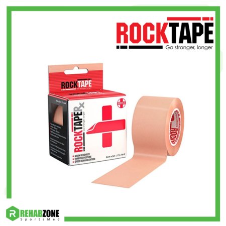 RockTape Rx Kinesiology Tape 5cm x 5m Beige Frame Rehabzone Singapore