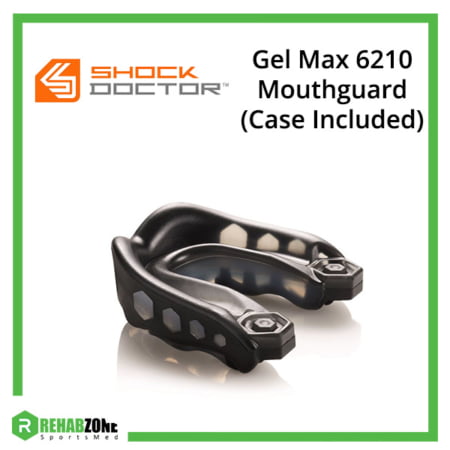 Shock Doctor Gel Max 6210 Mouthguard Black Case Included Frame Rehabzone SportsMed