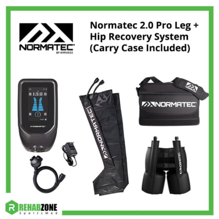 Normatec 2.0 Pro Leg + Hip Recovery System Carry Case Included Frame Rehabzone Singapore