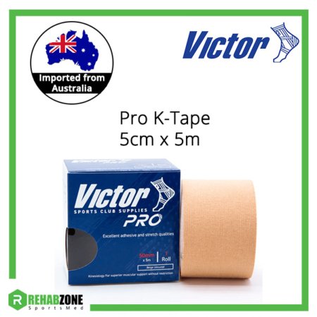 Victor Pro K-Tape 50mm x 5m Beige Frame Rehabzone Singapore