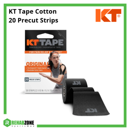 KT Tape Cotton (20 Precut Strips)  Black