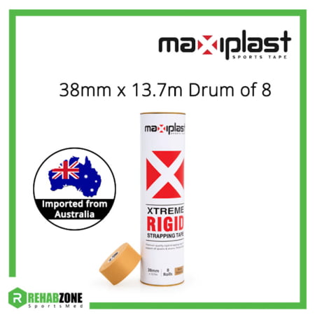 Maxiplast Xtreme Rigid Strapping Tape 38mm x 13.7m Drum of 8 Frame Rehabzone Singapore
