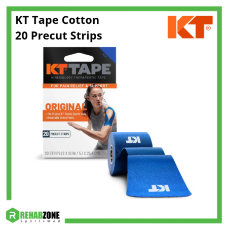 KT Tape Cotton (20 Precut Strips) Blue