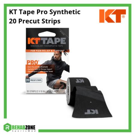 KT Tape Pro Synthetic (20 Precut Strips) Black